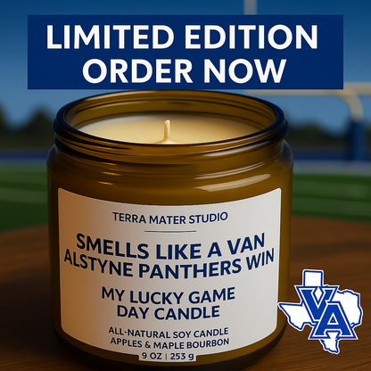 Lucky Game Day Candle – Van Alstyne Panthers Soy Candle
