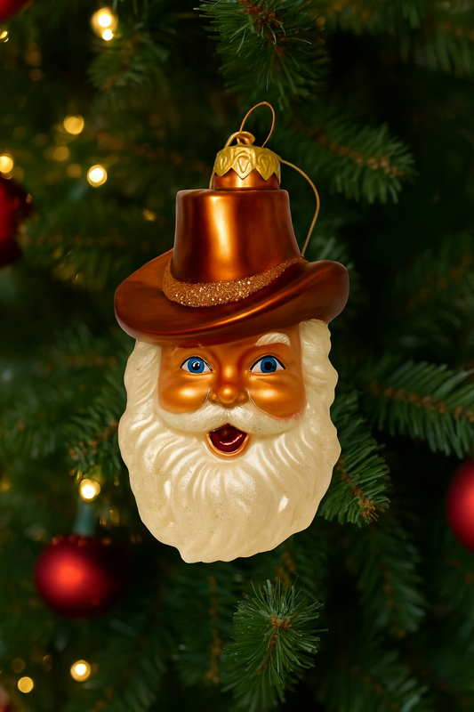 Vintage Cowboy Santa Ornament - Christmas Ornament 2025