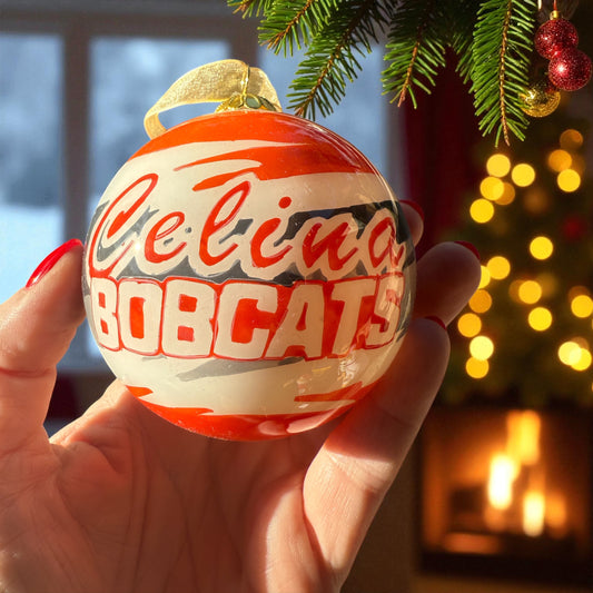 NEW 2025 Celina Bobcats Christmas Tree Ornament