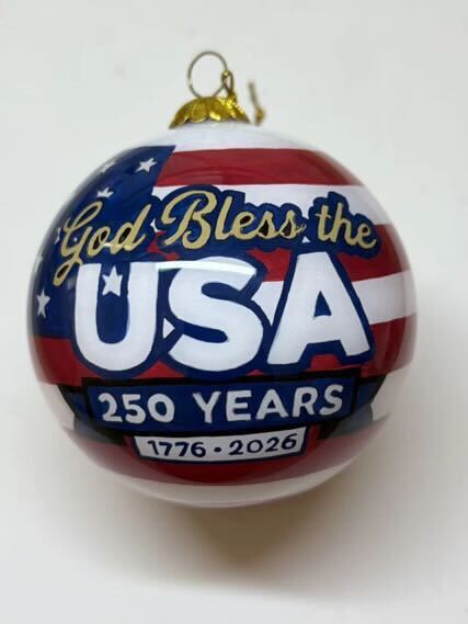 God Bless the USA 250 Years Ornament